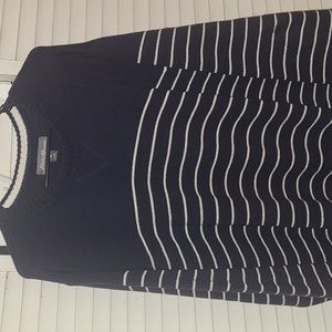 Eddie Bauer Men's XL blue and white stripe sweater